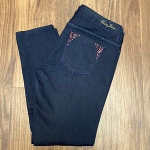Guess Jeans with pink jeweled accent! 🌸